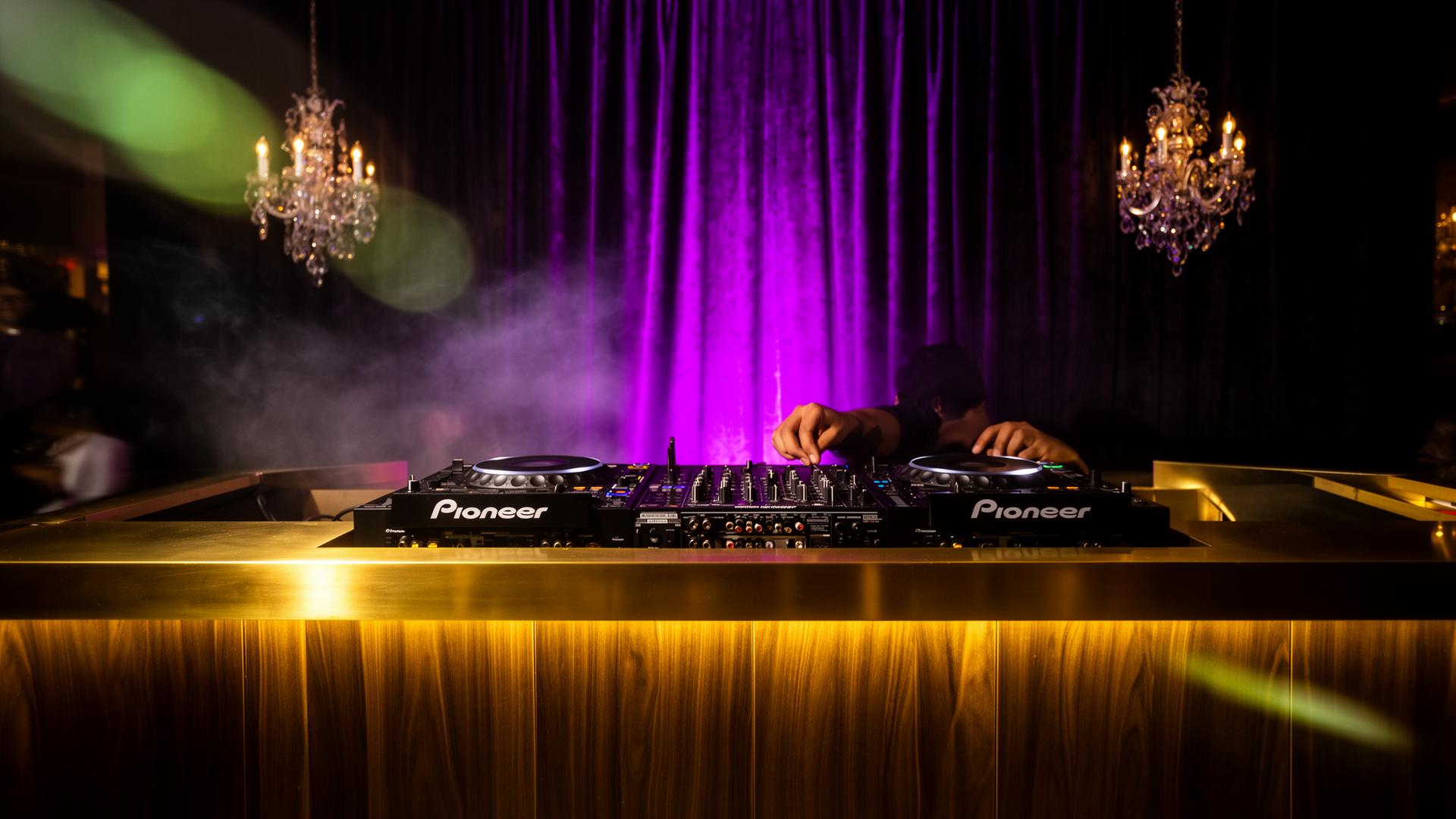 DJ booth in the lounge