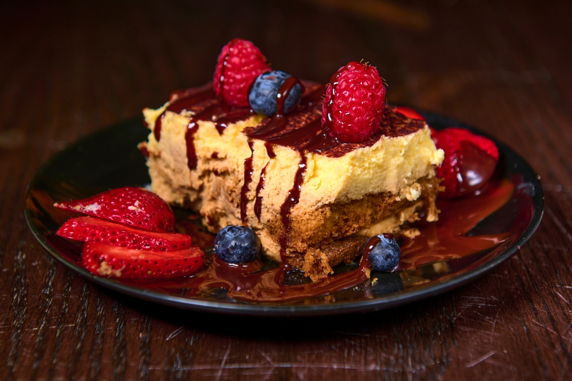 Tiramisu cup dessert at Platinum Mic upscale karaoke hookah lounge Brooklyn